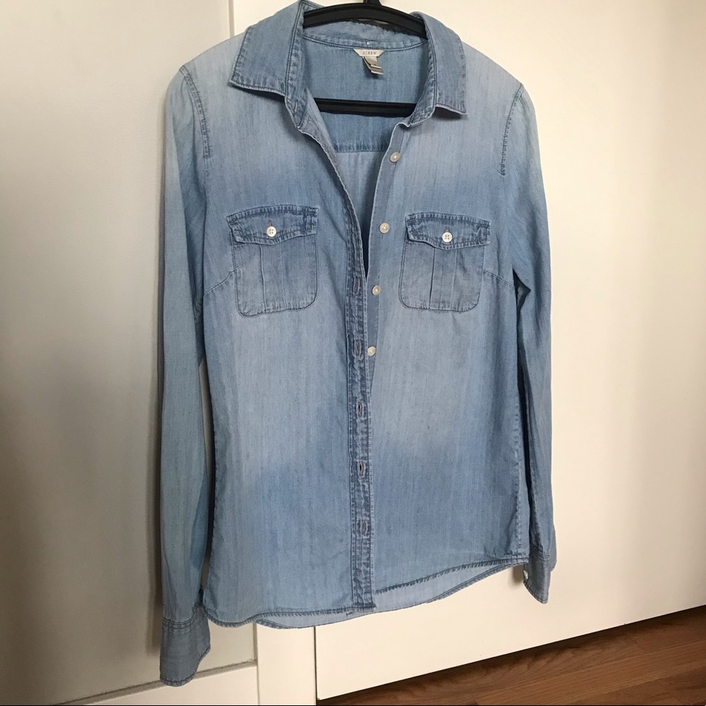 J.Crew Keeper Chambray Button Down Top - image 2